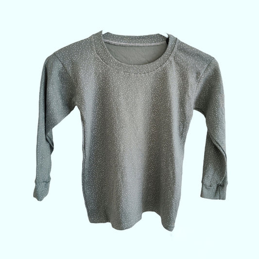 PolkaDot in Grey Long Sleeve Shirt - LittleBunnies