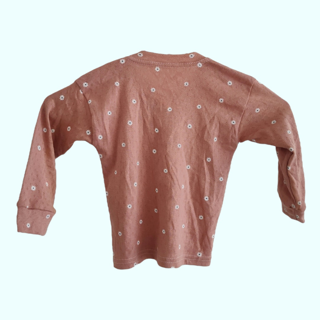 Daisy on Orange Long Sleeve Shirt - LittleBunnies