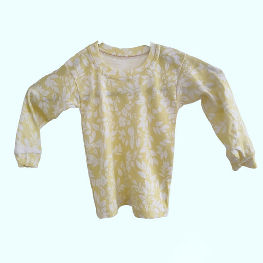 Leafy in Yellow Long Sleeve Shirt - LittleBunnies