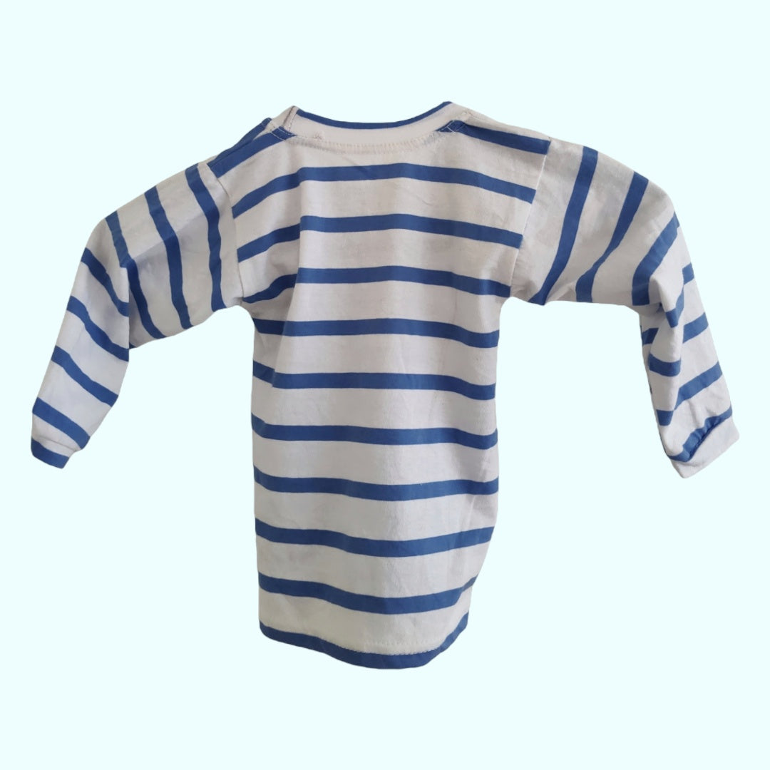 Blue Stripes Long Sleeve Shirt - LittleBunnies