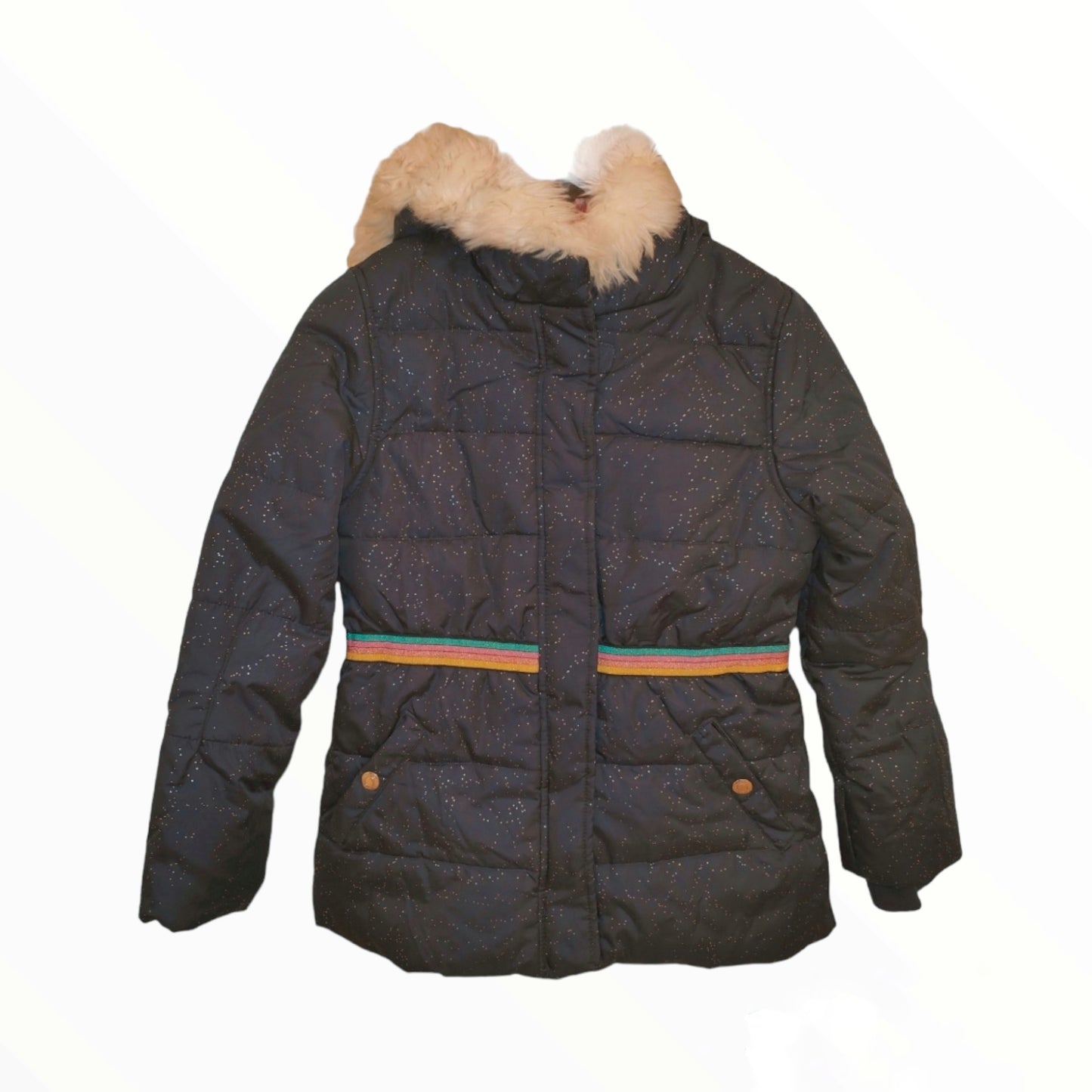 Carter's Winter Jacket in Navy/Rainbow - LittleBunnies