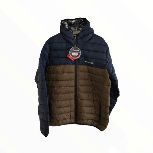 Columbia Omni Heat Puffer Jacket in Dark Blue/Green - Handsome